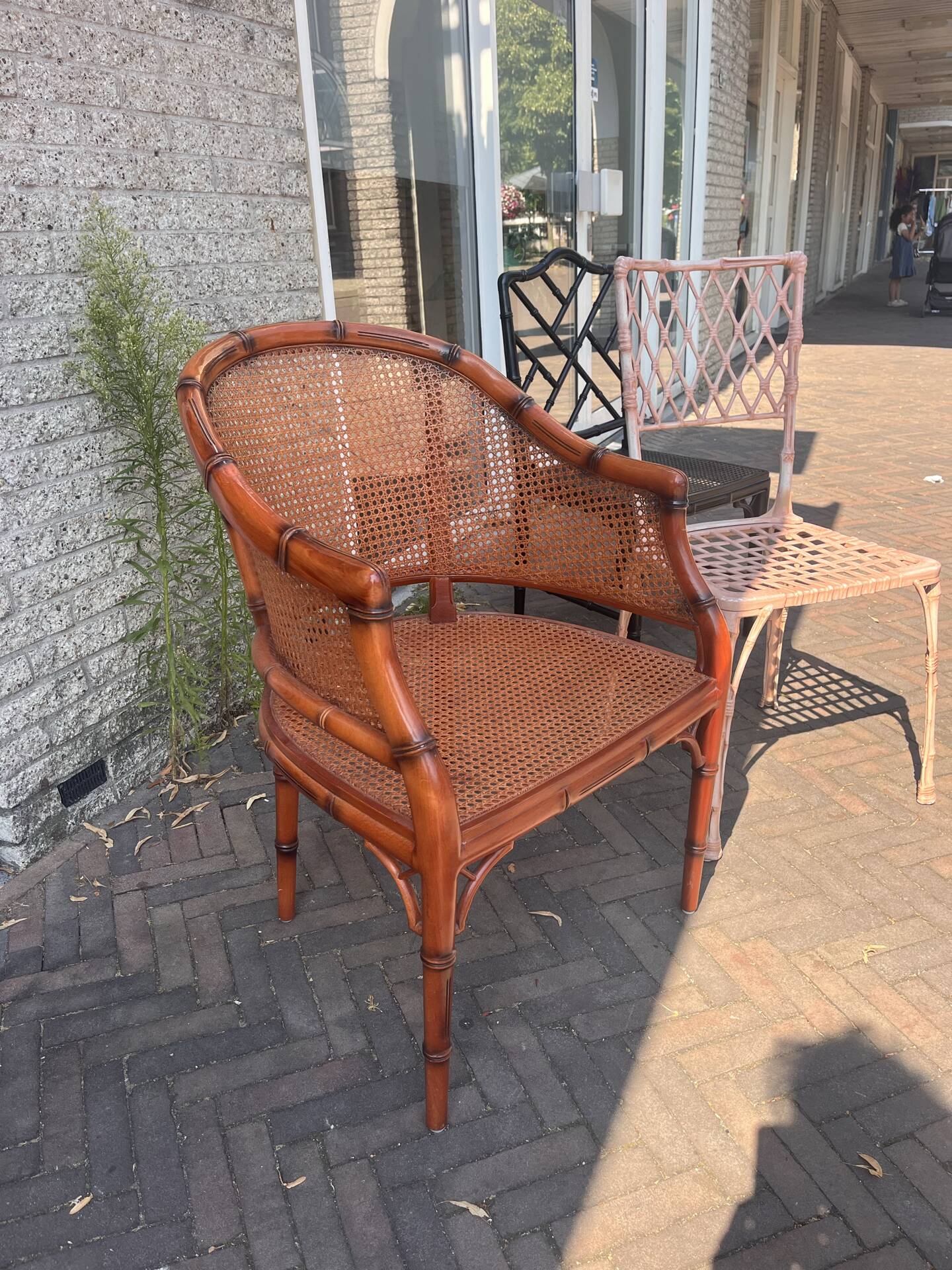 4 'Faux Bamboo' Dining Chairs Italian Giorgetti