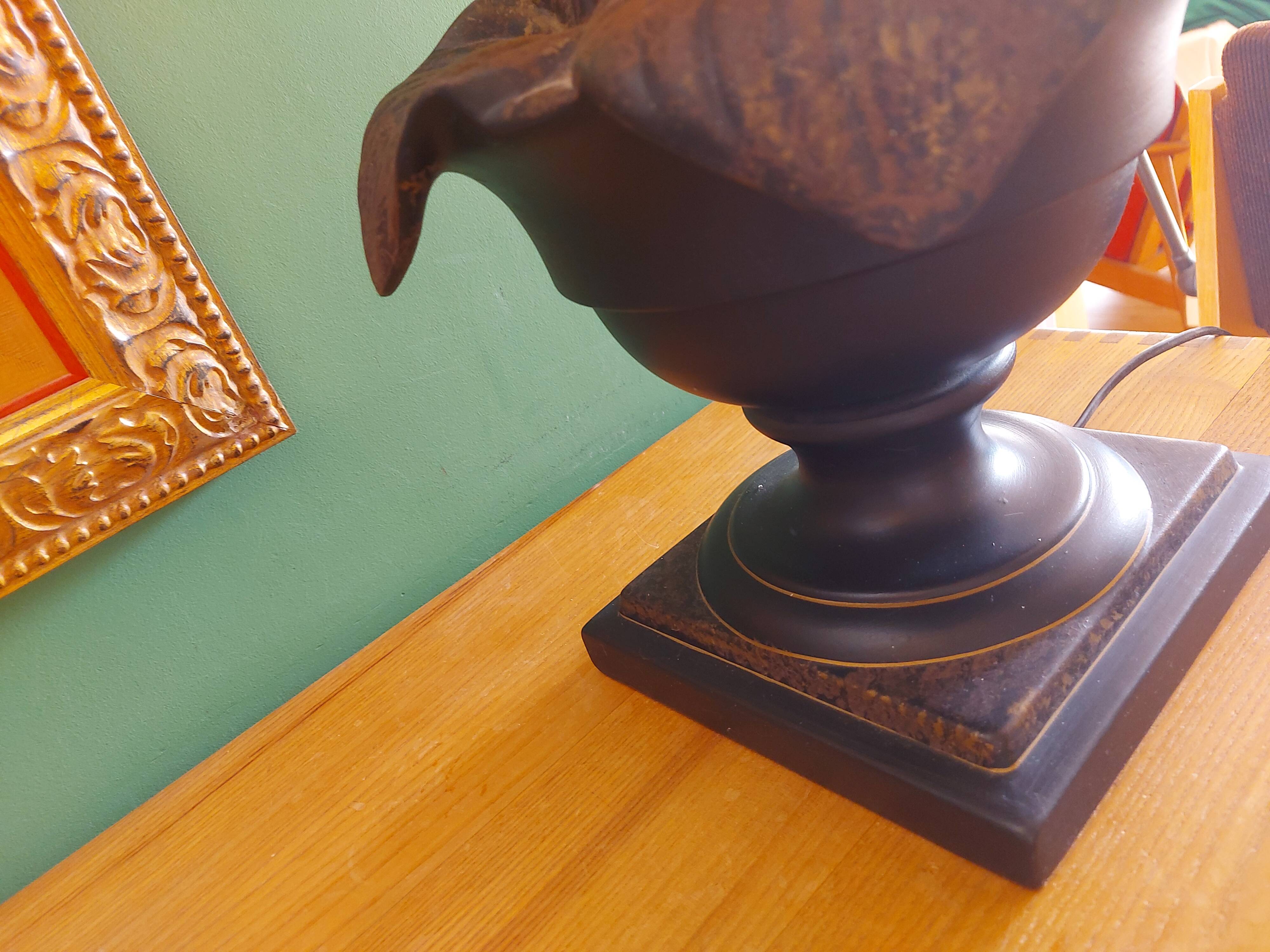 70's georgia jacob lamp, gold leaves