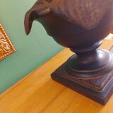 70's georgia jacob lamp, gold leaves