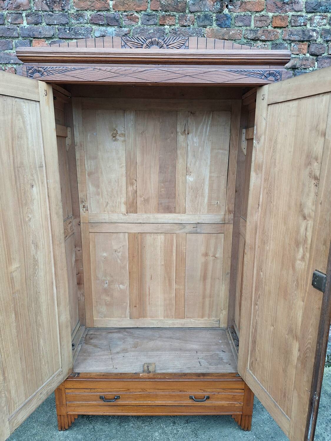 Large art deco wardrobe, antique wardrobe