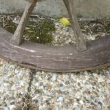 Old wooden cart wheel