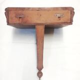 Carved wood side table. 1950s