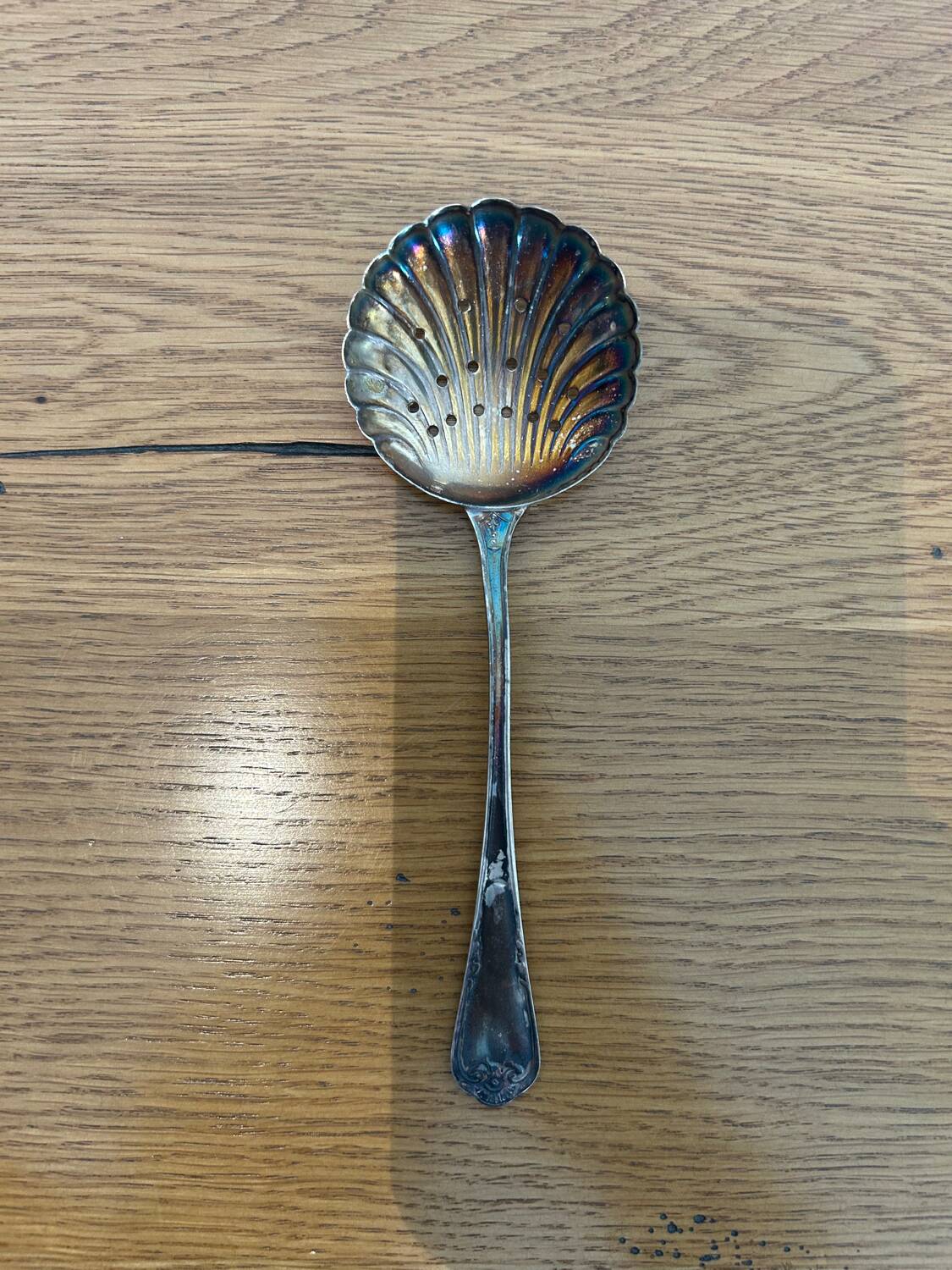 Silver sugar spoon