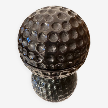 Grand vide-poches - cendrier vintage 80´s : céramique balle de golf couleur noir