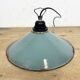 Industrial Petrol Enamel Factory Pendant Lamp, 1960s