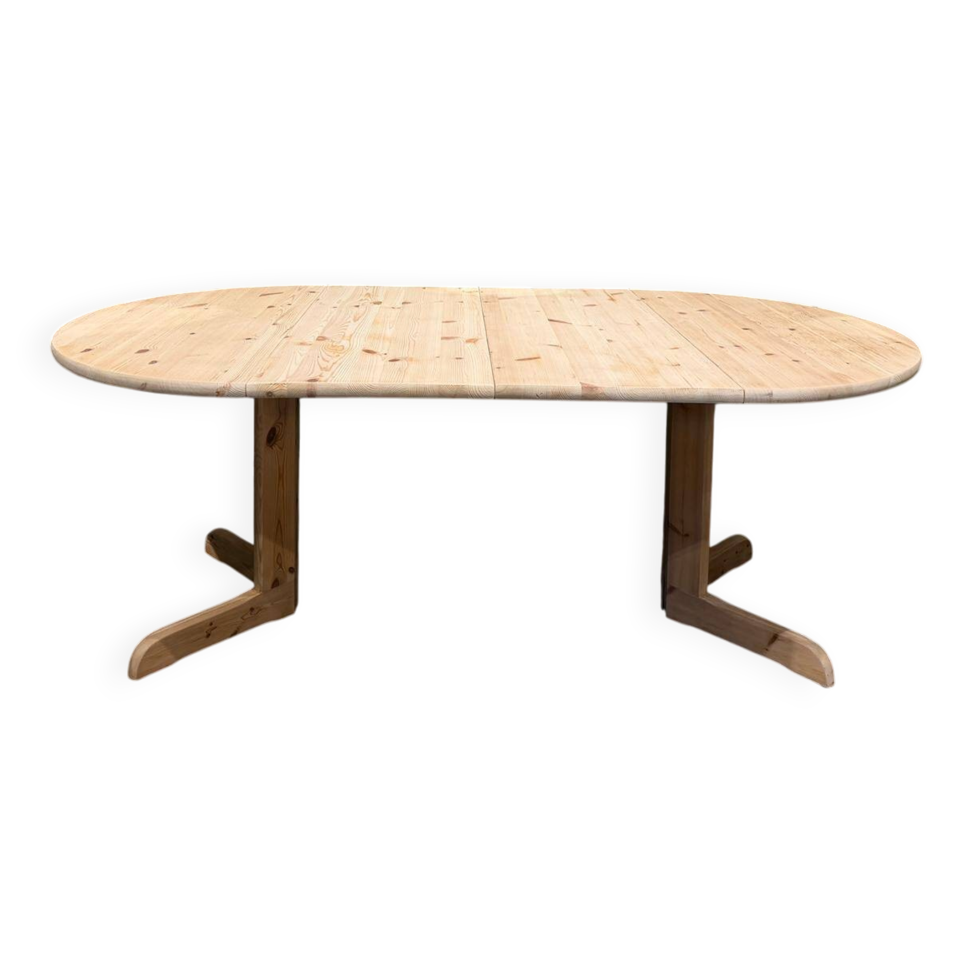 Table ronde à rallonge en sapin