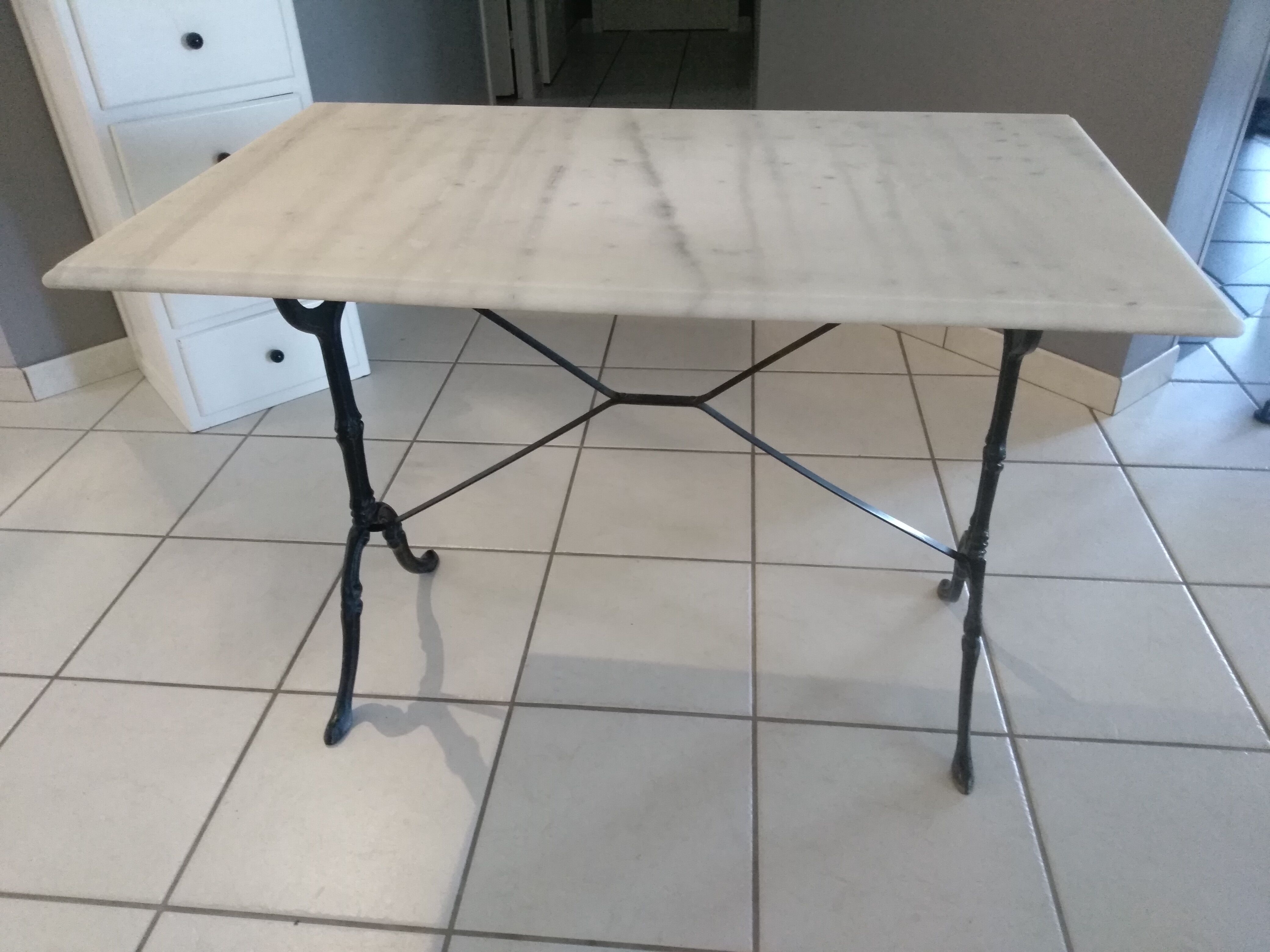 Vintage marble bistro table 1960
