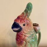 Vintage ceramic parrot pitcher