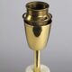 Cream & brass table lamp, Italian modernist, 1950s