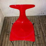 Set of 4 red chairs Delphi Design Gino Carollo Ciacci Kreaty Italy