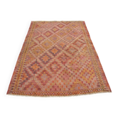 Turkish kilim area rug, vintage kilim rugs runner