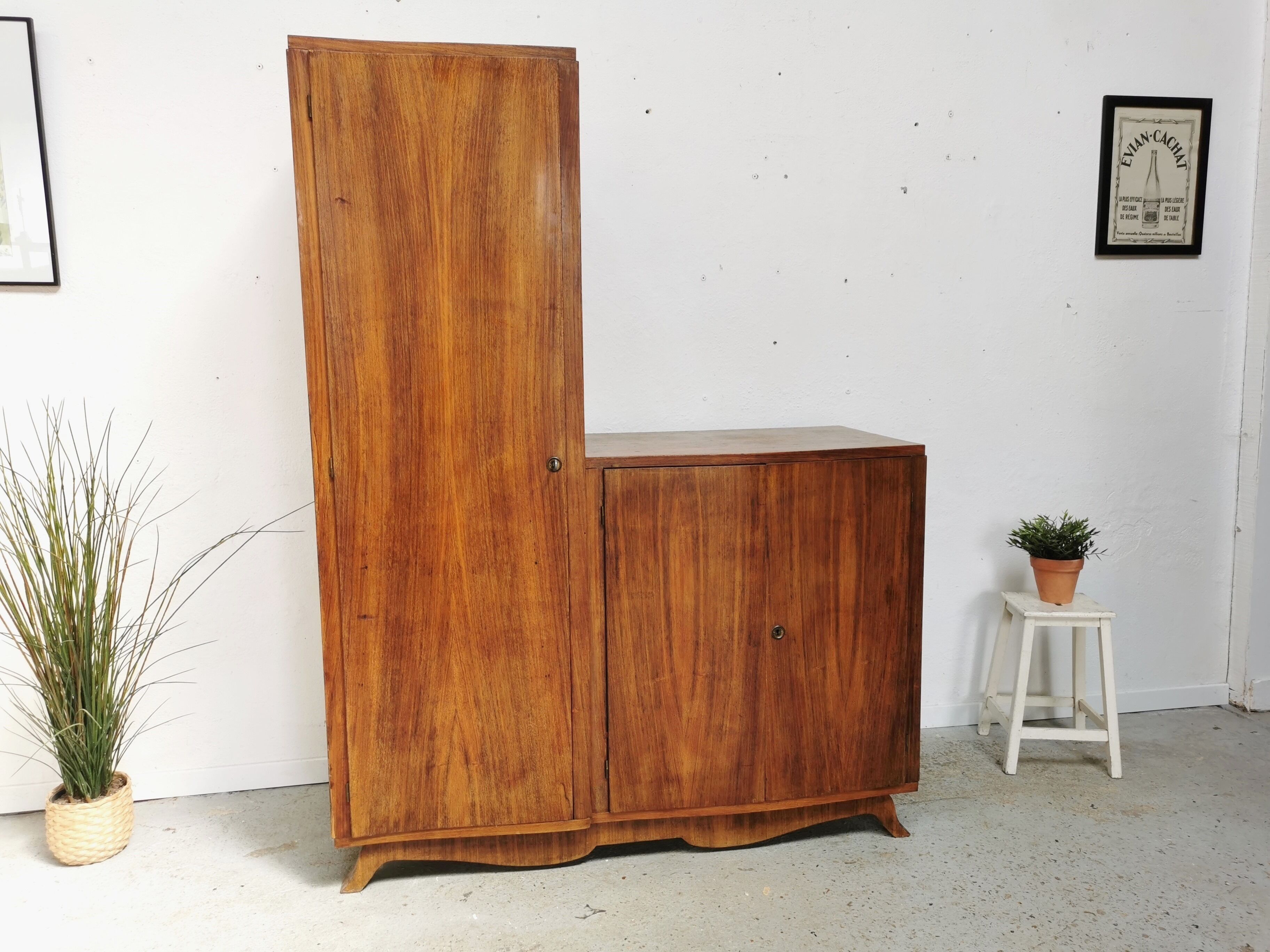 Vintage asymmetrical wardrobe