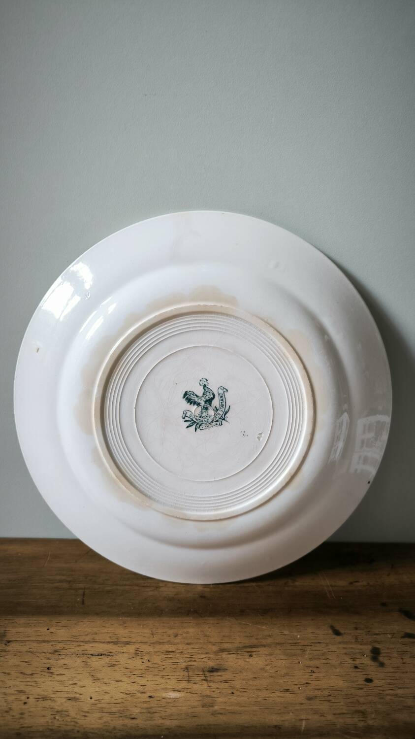 Vintage plate st amandinoise St Amand France lily of the valley motif