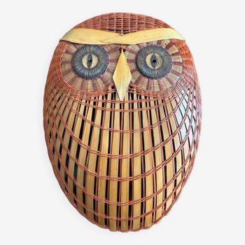 owl wicker wall mask