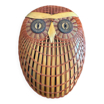 owl wicker wall mask