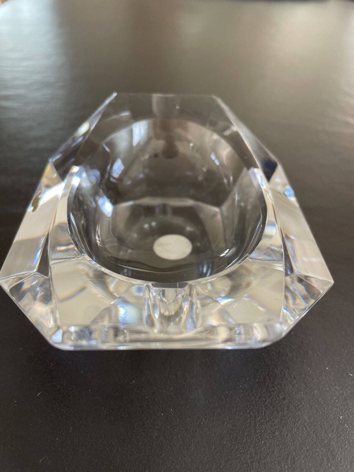 Crystal ashtray Val St Lambert Belgium