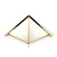 Golden brass Pyramidal table lamp, Christos, Italy 1970