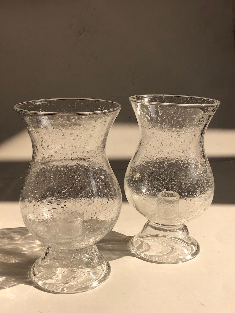 Set of 2 Biot glass photophores