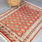 Vintage Red-Orange Persian Rug 172cm x 126cm