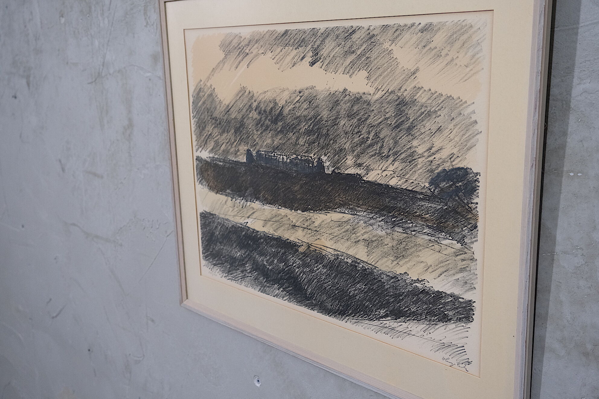 Original Lithograph by listed Swedish Artist Hugo Zuhr, Signed, 1960's