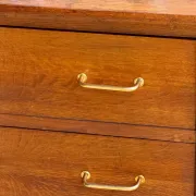 Vintage wooden chest of drawers with tapered legs - 1950s/60s