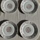 Set of 6 vintage dessert plates made in Poland with a plant motif.