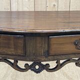 18th century English rustic console in chestnut and cherry