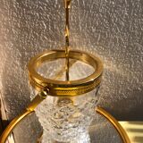 Glass and gilded metal ice bucket