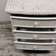 Commode et chevet en rotin blanc