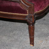 Sofa red burgundy style louis XV
