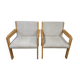 Paire de fauteuils laine bouclette 1970