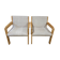 Paire de fauteuils laine bouclette 1970