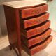 Flowered marquetry commode in Louis XV style