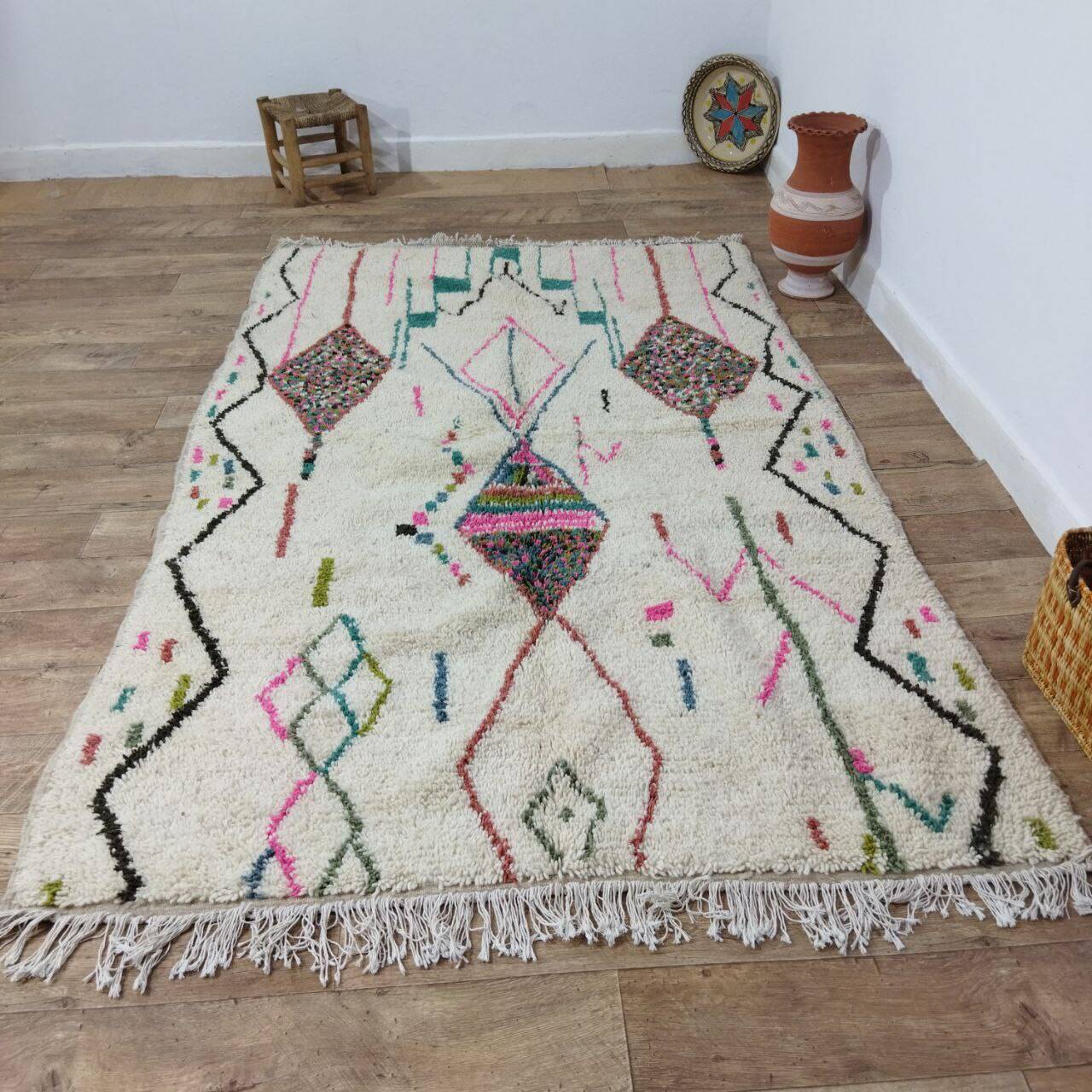 Handmade Moroccan Berber rug 250 x 150 cm