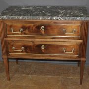 Commode Sauteuse Louis XVI en Noyer Fin XVIIIe