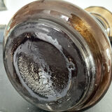 Vintage vase made of smoked glass paste