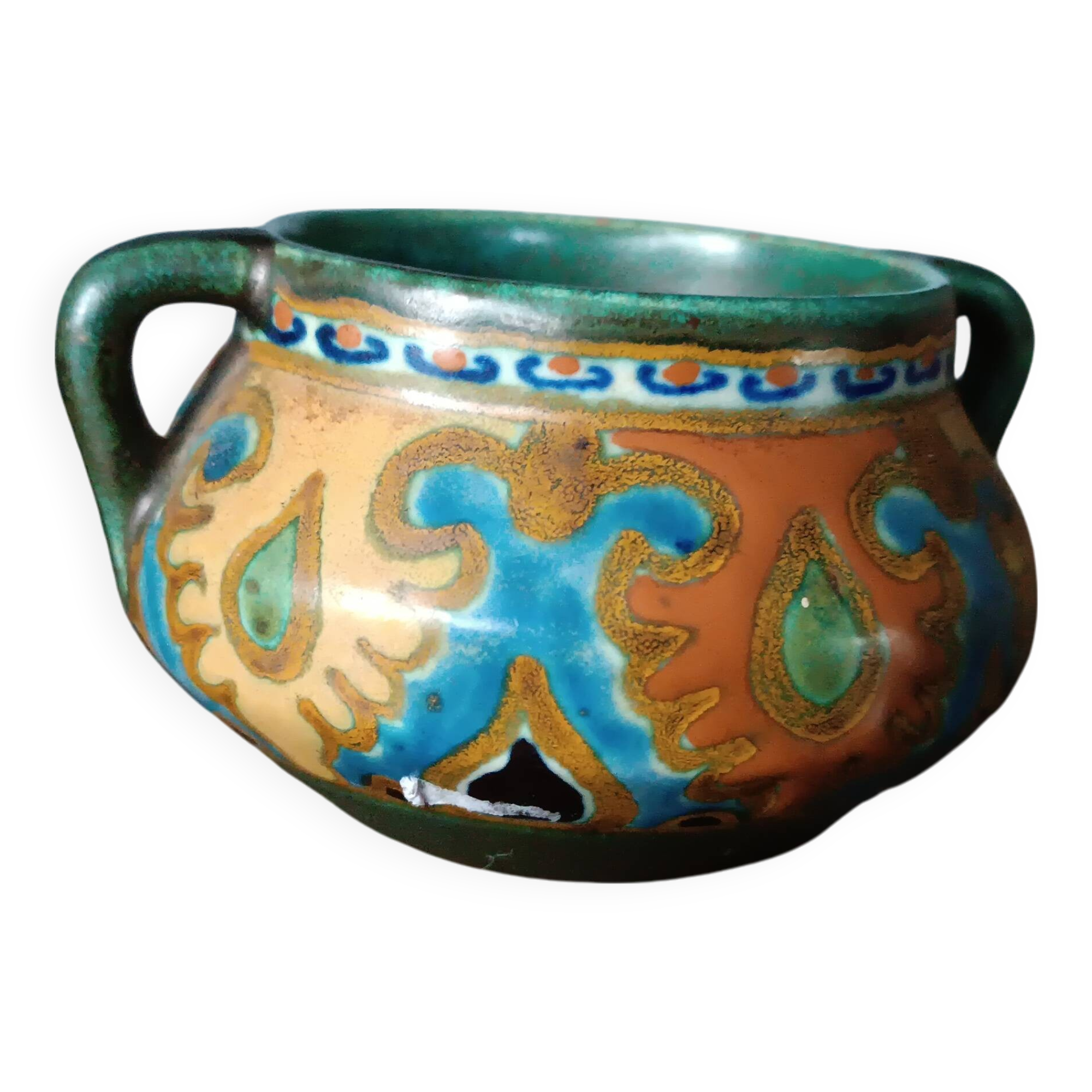 Vase gouda liberty holland en céramique à décor emma