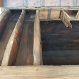 Old Vintage Indian Box on Wooden Wheels Early 20th S