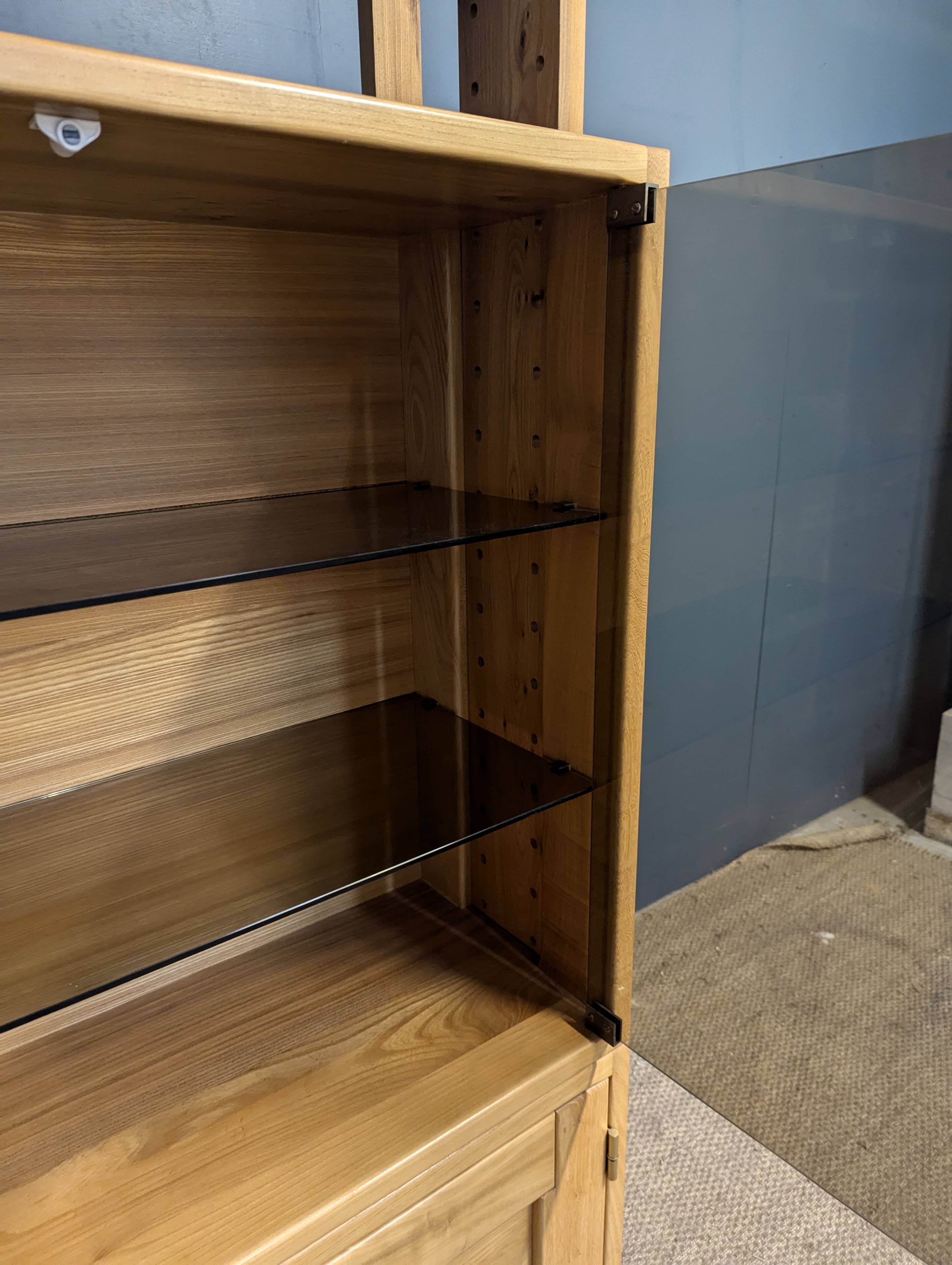 Glass storage cabinet