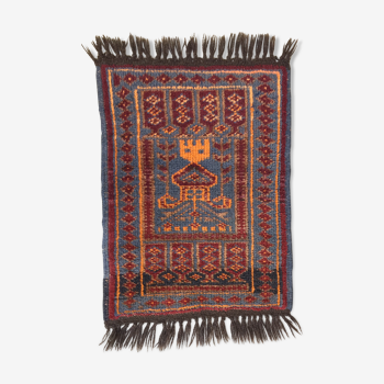 Oriental carpet pure wool 78 x 48cm