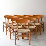 Lot de 10 J39 « Chaise du Peuple » par Børge Mogensen