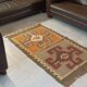 Tapis Kilim en coton et toile de jute - 90cm x 160cm