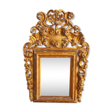 Miroir Louis XIV d'époque XVIIIème en bois doré 60x84cm