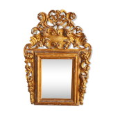 Mirror Louis XIV to time eighteenth wooden Golden 60x84cm