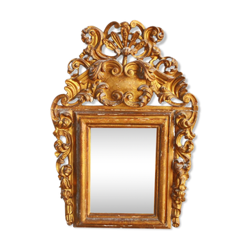 Mirror Louis XIV to time eighteenth wooden Golden 60x84cm