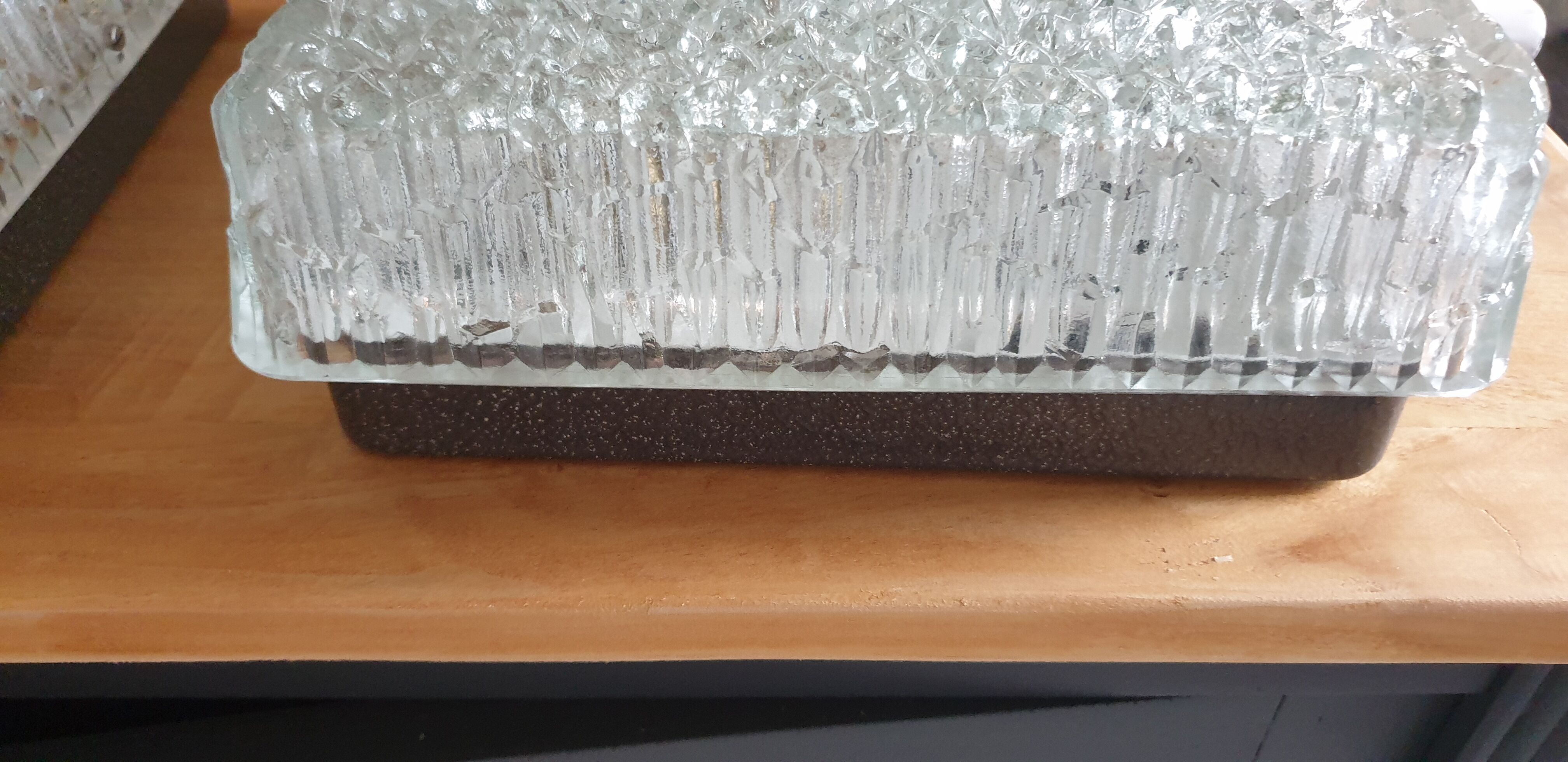 Set of three Holophane ceiling lights