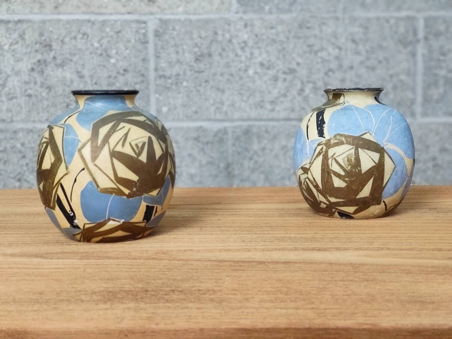 Pair of ceramic vases by Louis Giraud