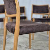 4x Niels Møller model 80 vintage oak dining chair Danish