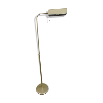 Vintage metal floor lamp painted gold