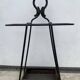 French black wrought iron fireplace set, 1960